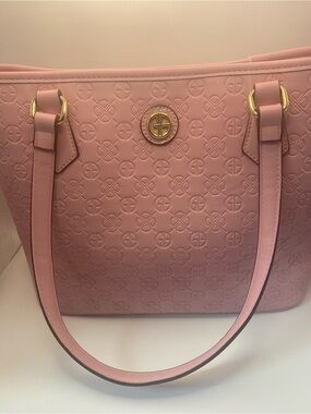 Giani Bernini Blush Pink Embossed Logo Tote